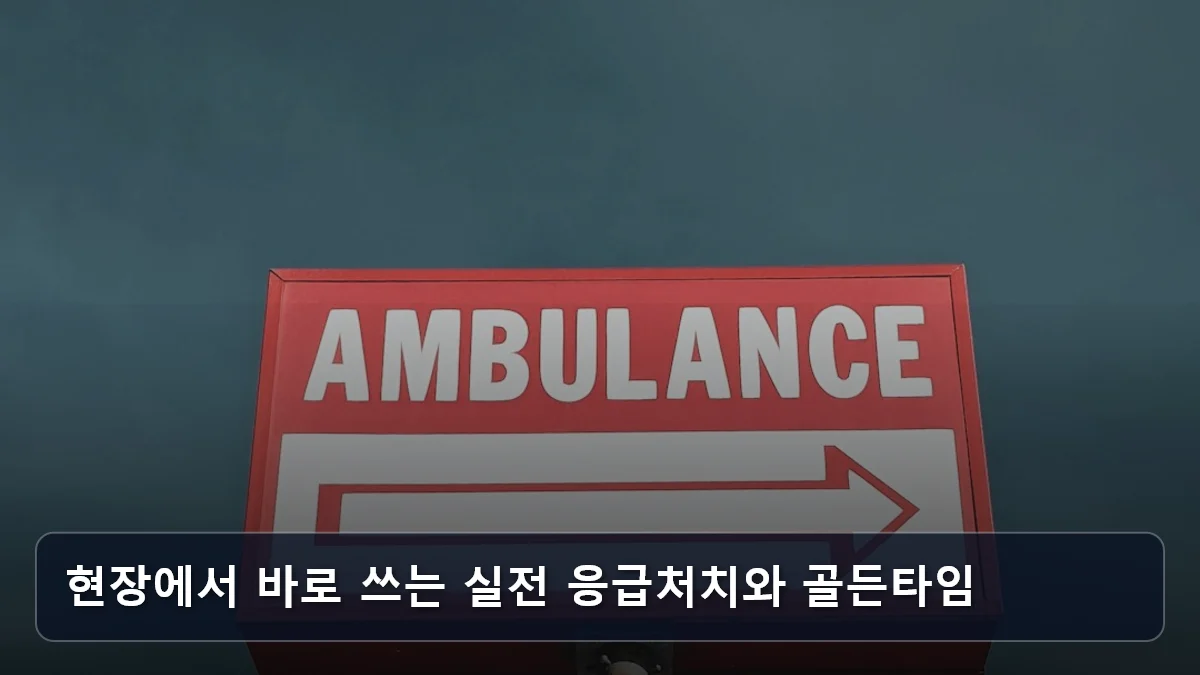 현장에서 바로 쓰는 실전 응급처치와 골든타임 관련 이미지