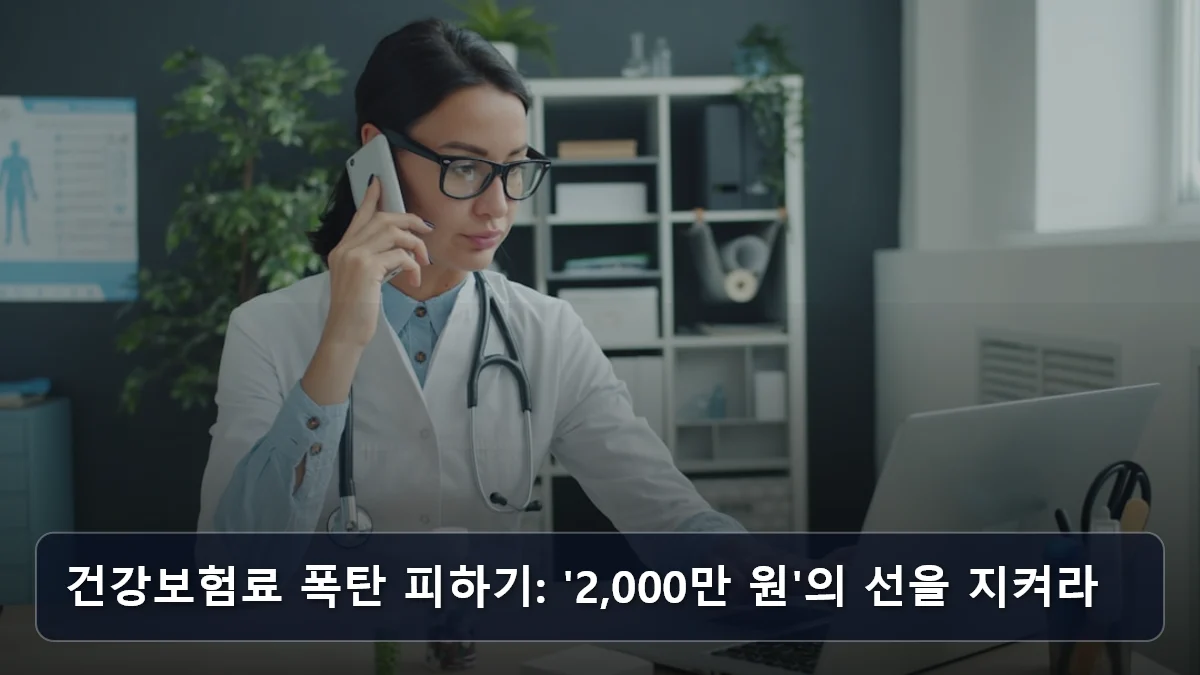 건강보험료 폭탄 피하기: '2,000만 원'의 선을 지켜라 관련 이미지