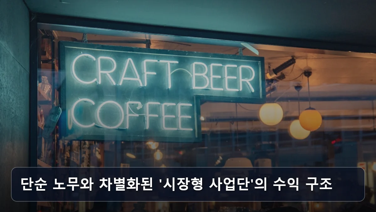 보험업계 2조 원 투입, 단순 알바 아닌 '브랜드 카페·베이커리' 운영진 되는 법: 2026 시장형 사업단 최신 공략 3 단순 노무와 차별화된 '시장형 사업단'의 수익 구조 관련 이미지