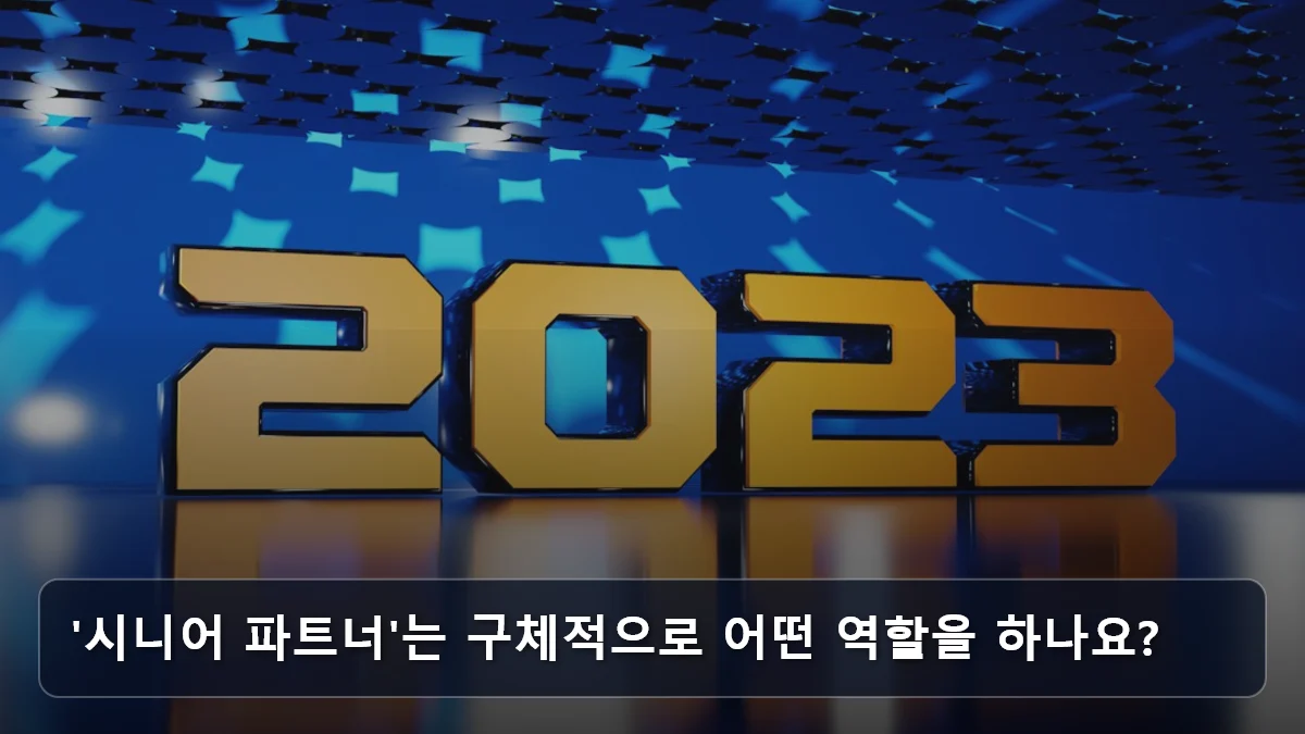 '시니어 파트너'는 구체적으로 어떤 역할을 하나요? 관련 이미지