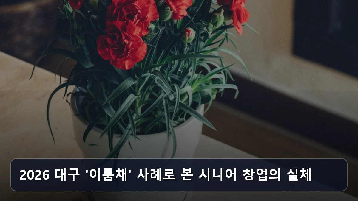 주거와 일자리의 결합, 2026 대구 ‘이룸채’ 사례로 본 시니어 인큐베이팅 하우스 입주 및 창업 전략 3 2026 대구 '이룸채' 사례로 본 시니어 창업의 실체 관련 이미지