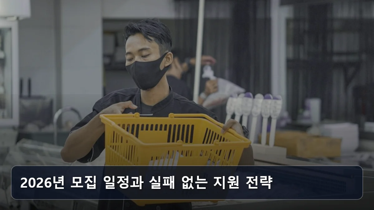 2026년 모집 일정과 실패 없는 지원 전략 관련 이미지